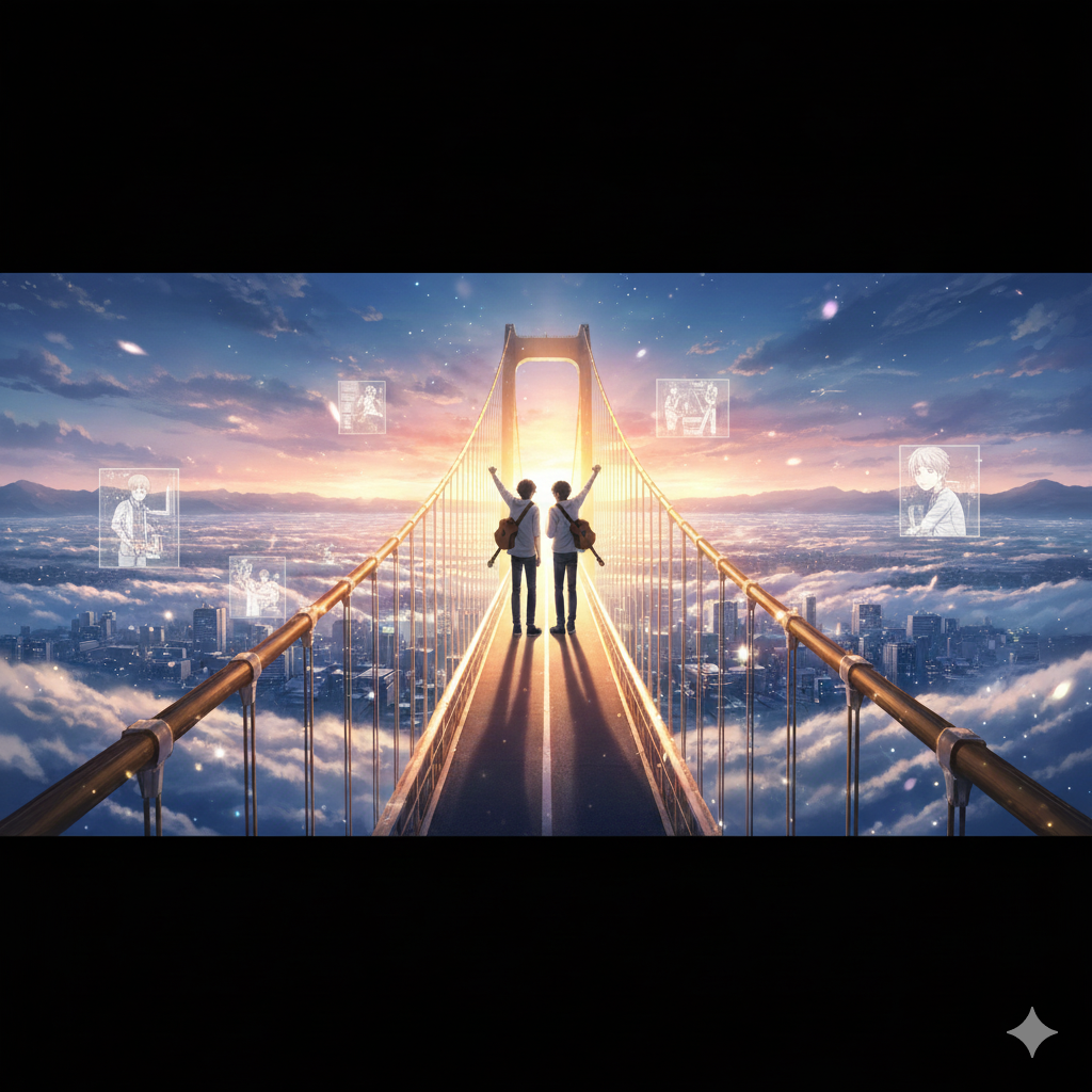 生成AIで、ある曲の歌詞を1枚のイメージ画像にしてもらうトピ