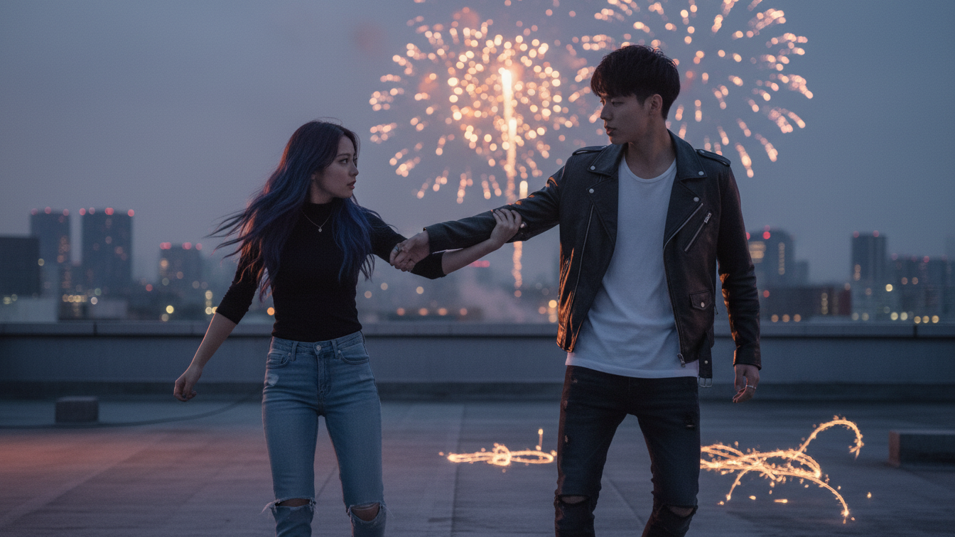 生成AIで、ある曲の歌詞を1枚のイメージ画像にしてもらうトピ