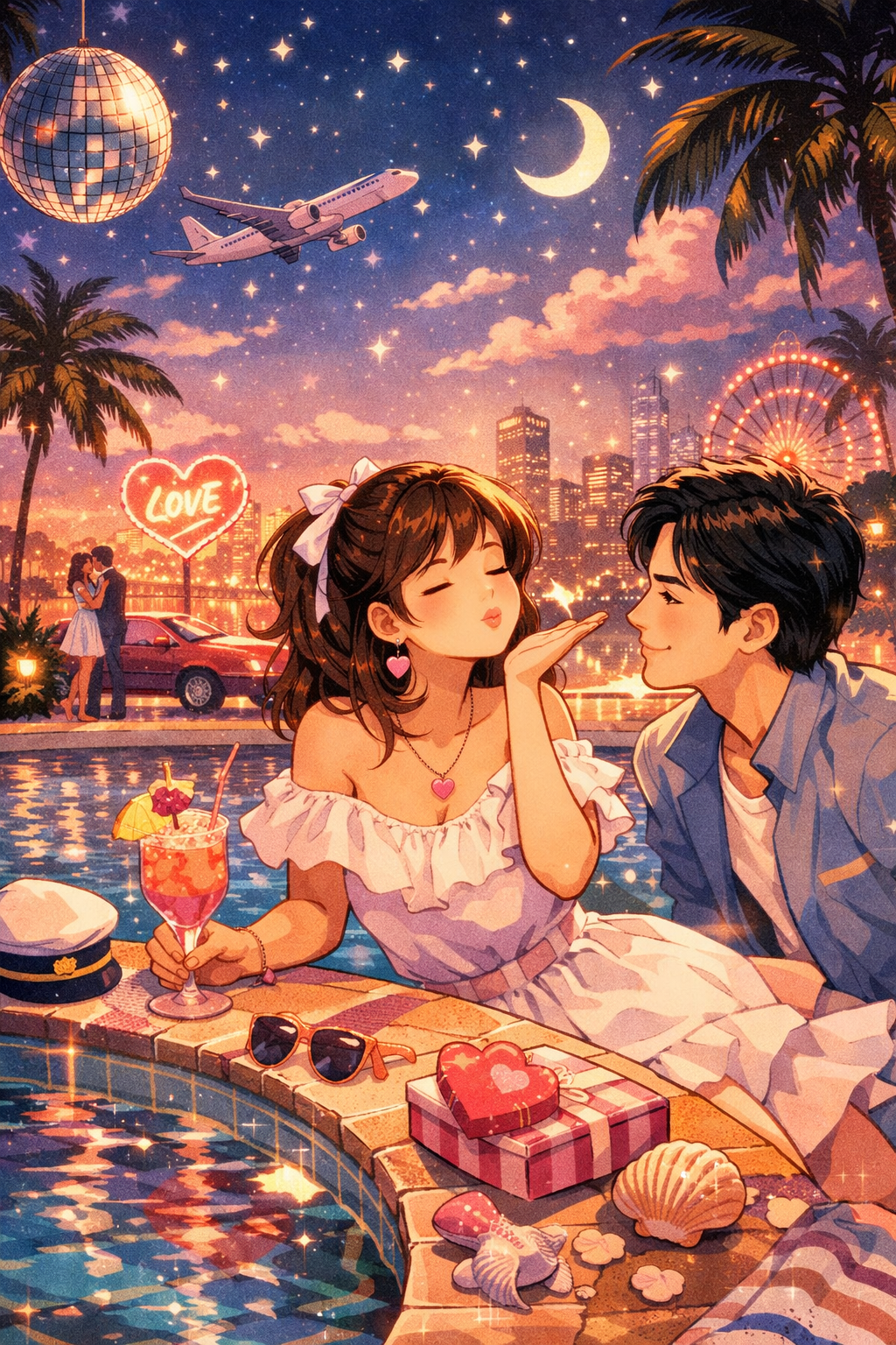 生成AIで、ある曲の歌詞を1枚のイメージ画像にしてもらうトピ