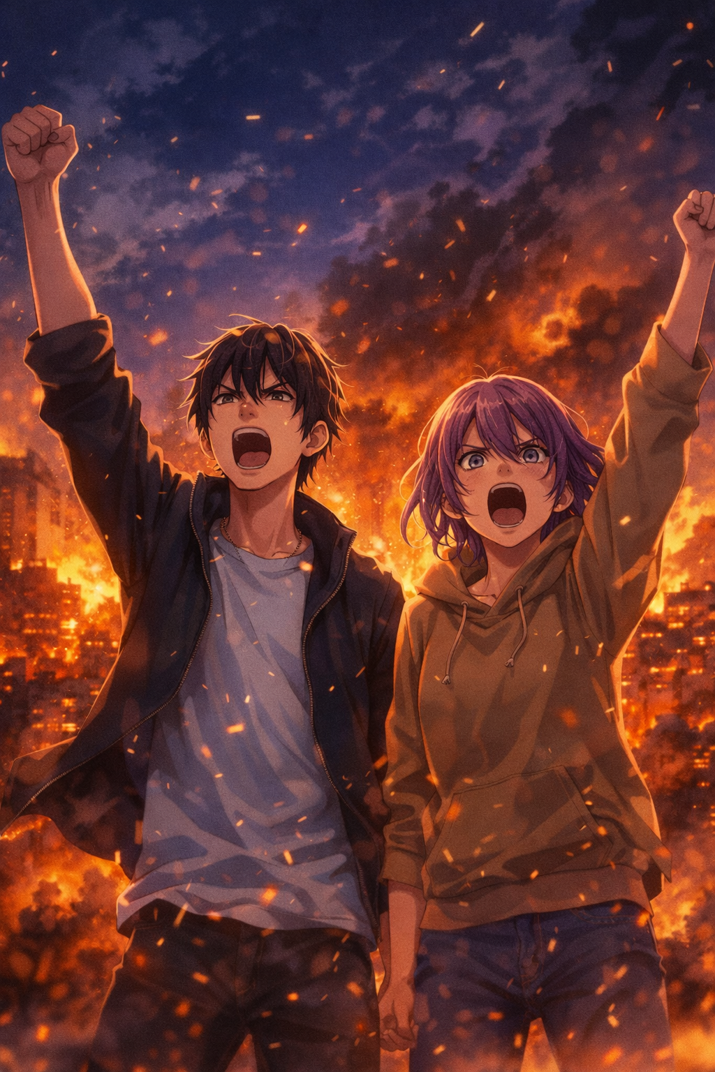 生成AIで、ある曲の歌詞を1枚のイメージ画像にしてもらうトピ