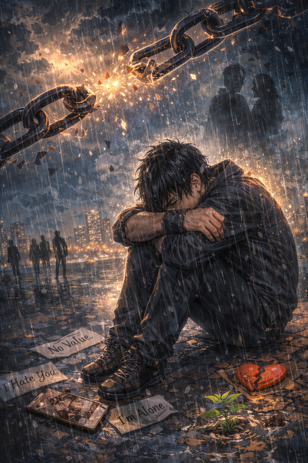 生成AIで、ある曲の歌詞を1枚のイメージ画像にしてもらうトピ