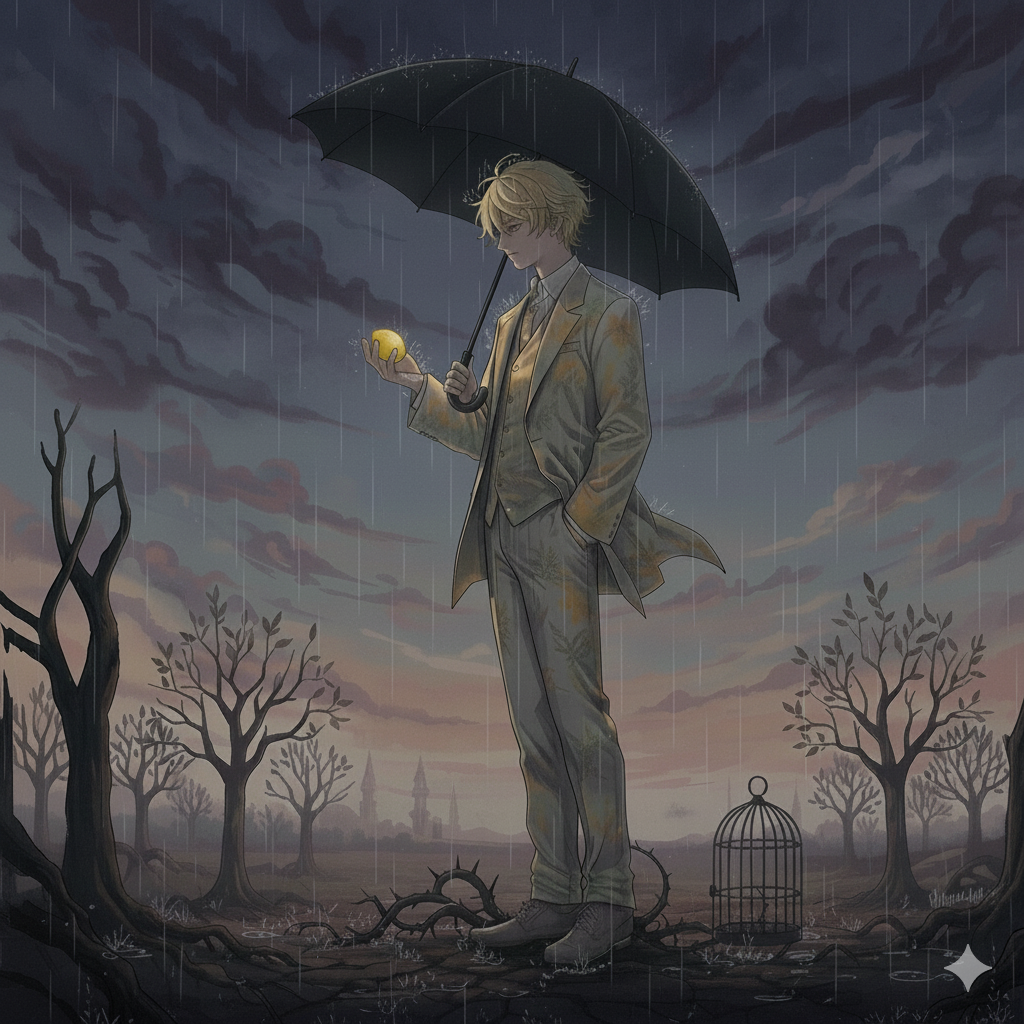 生成AIで、ある曲の歌詞を1枚のイメージ画像にしてもらうトピ