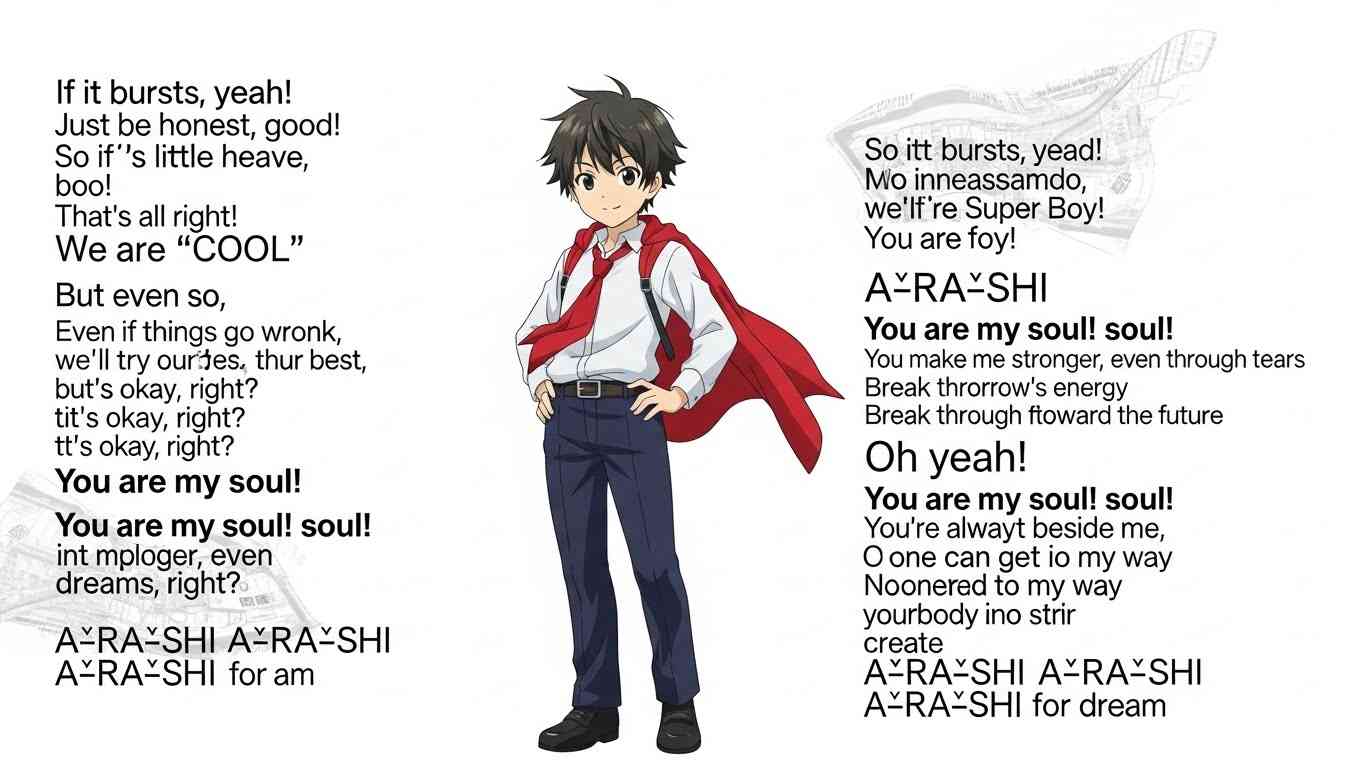 生成AIで、ある曲の歌詞を1枚のイメージ画像にしてもらうトピ