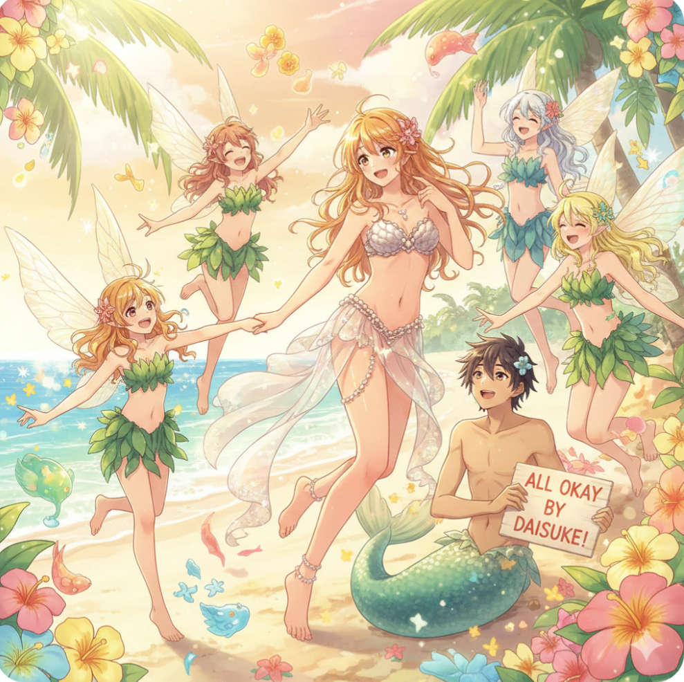 生成AIで、ある曲の歌詞を1枚のイメージ画像にしてもらうトピ