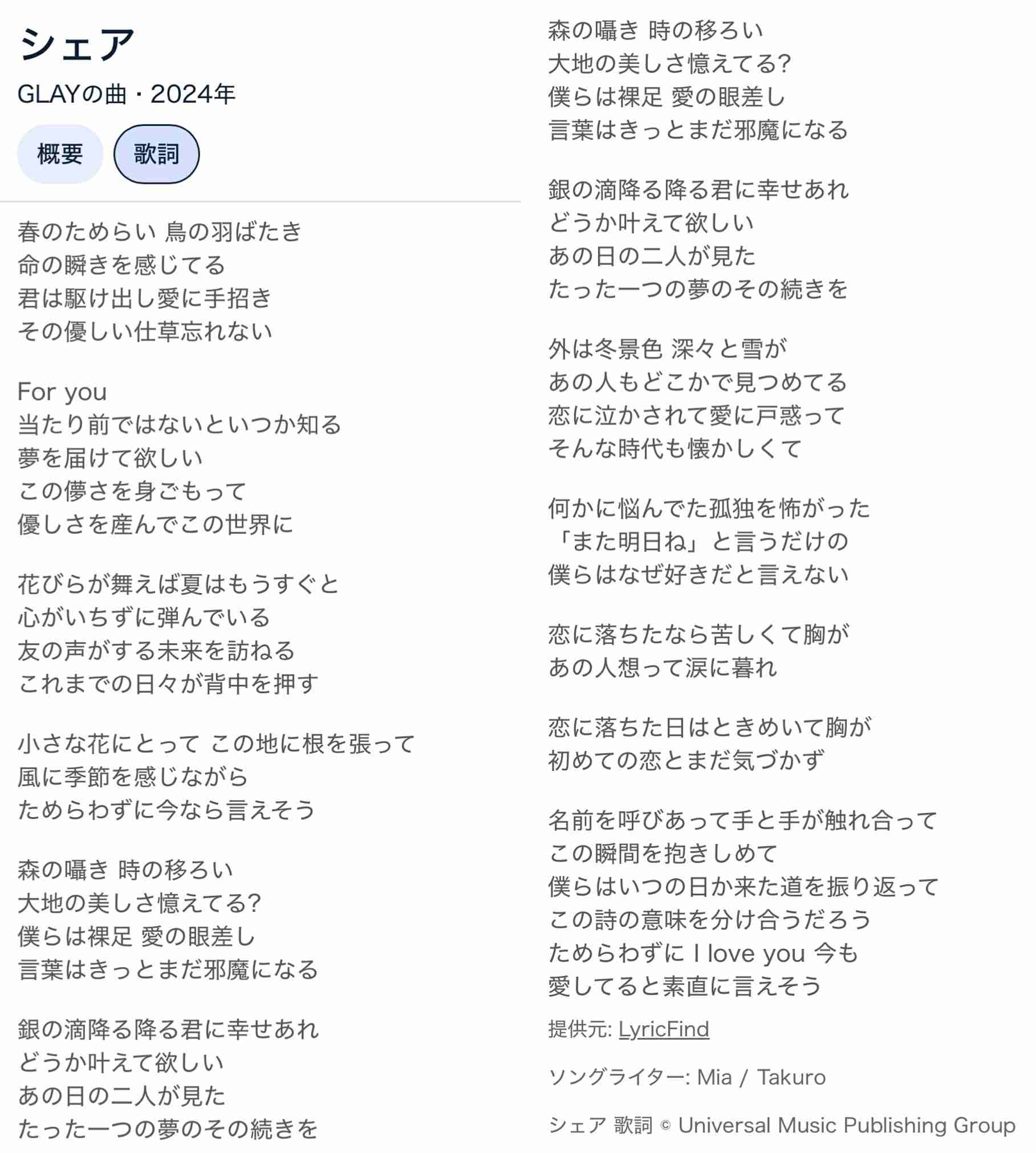 GLAYの好きな曲！