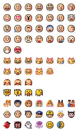お気に入りのLINEスタンプ、絵文字