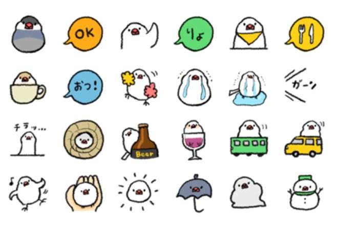 お気に入りのLINEスタンプ、絵文字