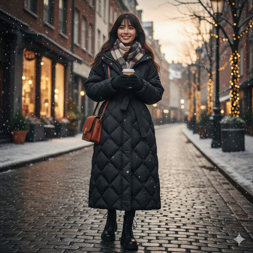 ロングダウンでお洒落感を出す方法