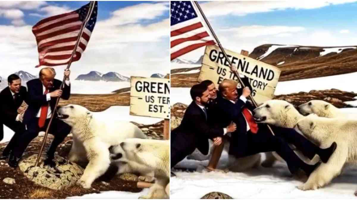 「グリーンランドにペンギンはいない」米ホワイトハウス投稿の『加工画像』に世界から総ツッコミ…「ペンギンは南半球に」「次は南極？！」