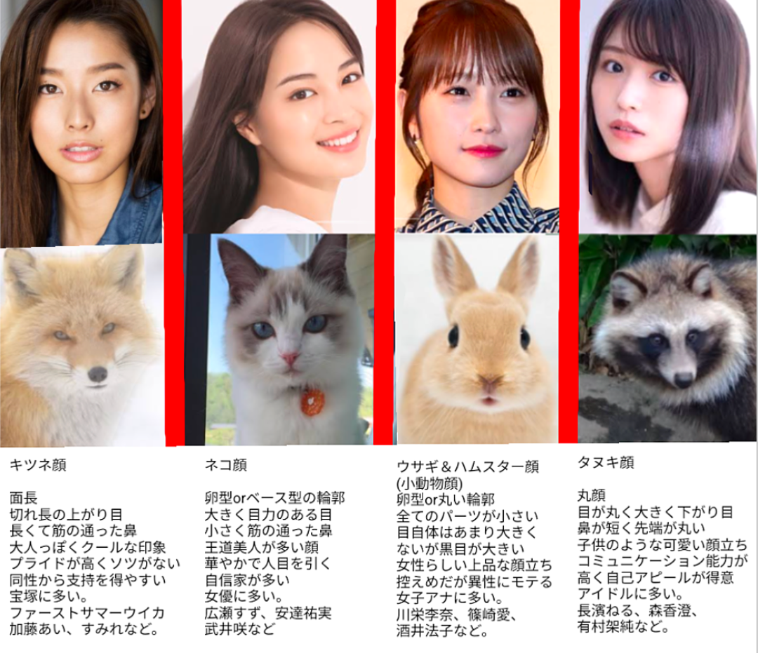 小顔や華奢、色白な人が羨ましい