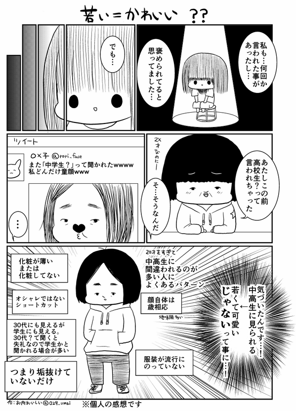 年齢より若く見られる方〜