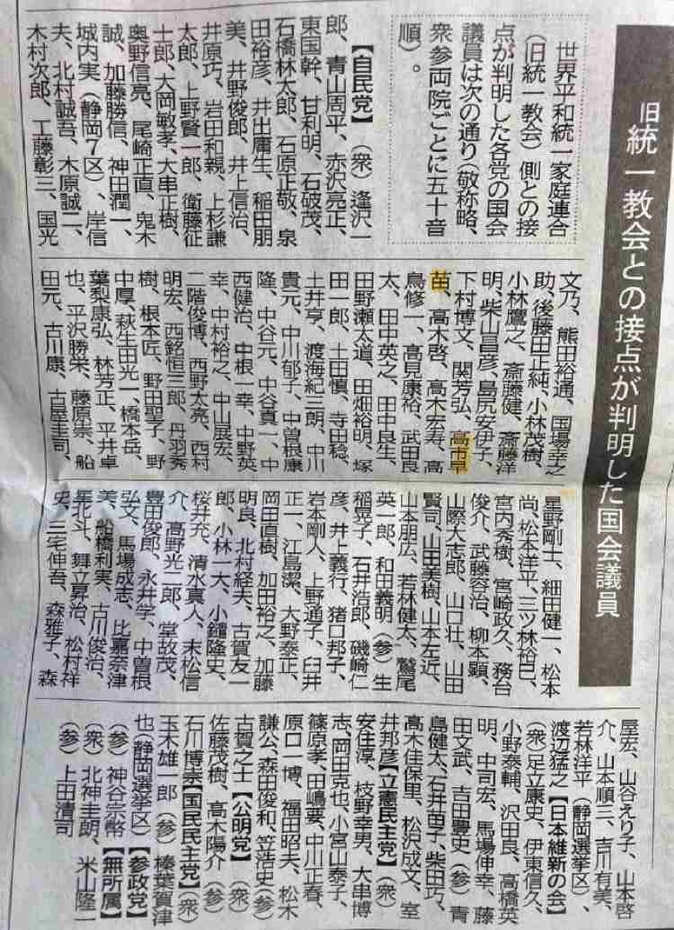 《「高市早苗」の名前が32回も…》統一教会“3200ページ極秘文書”の内容にヤフコメ民の怒り爆発「もう無茶苦茶」「テレビが報じないのおかしい」「やっと衆院解散の理由がわかった」