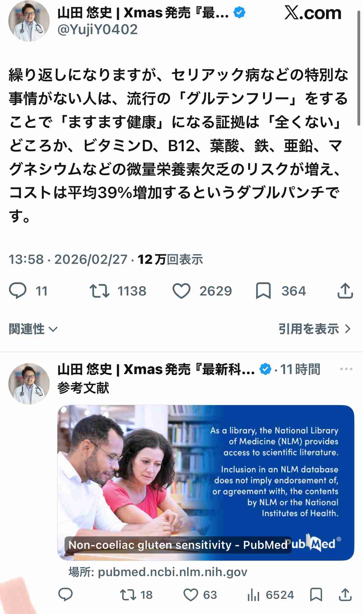 グルテンフリーをしてる人