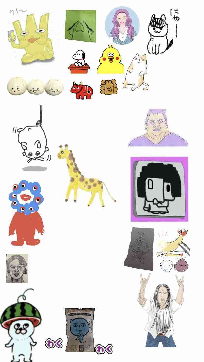 描いて保存してある絵を、シール帳みたいに気軽に貼っていきませんか?