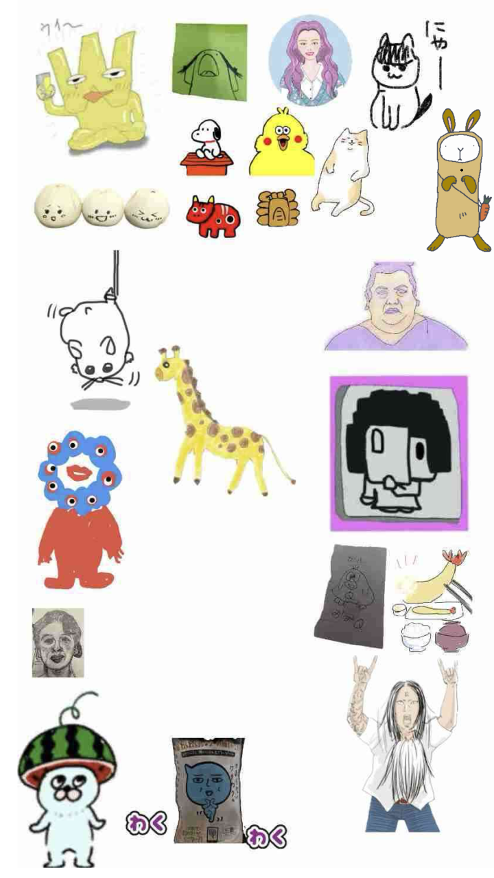 描いて保存してある絵を、シール帳みたいに気軽に貼っていきませんか?