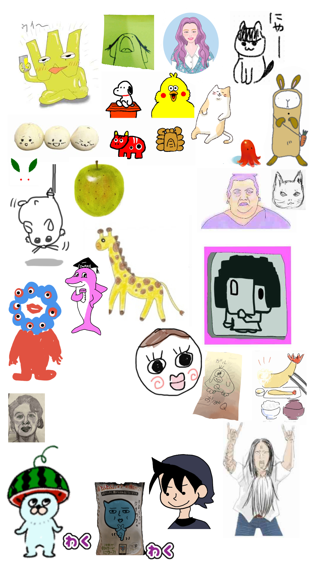 描いて保存してある絵を、シール帳みたいに気軽に貼っていきませんか?