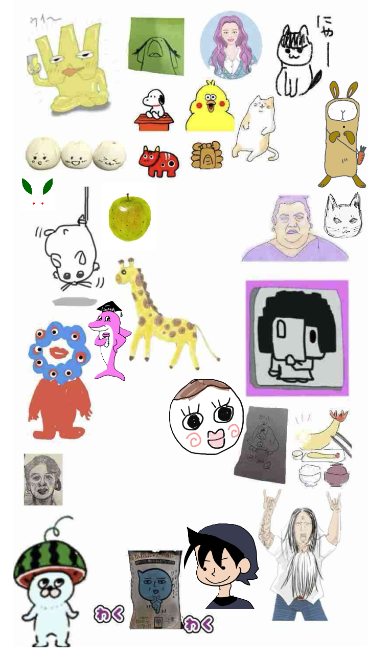 描いて保存してある絵を、シール帳みたいに気軽に貼っていきませんか?