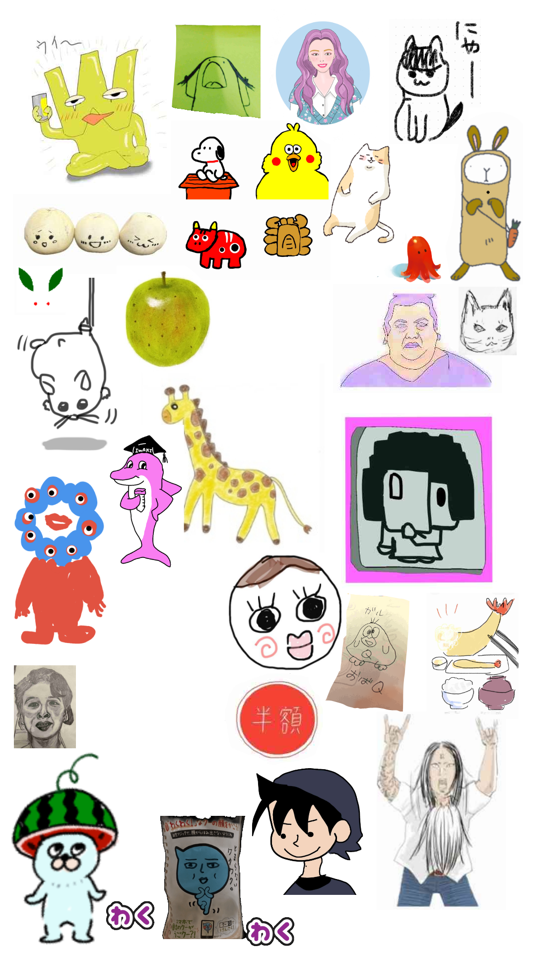 描いて保存してある絵を、シール帳みたいに気軽に貼っていきませんか?
