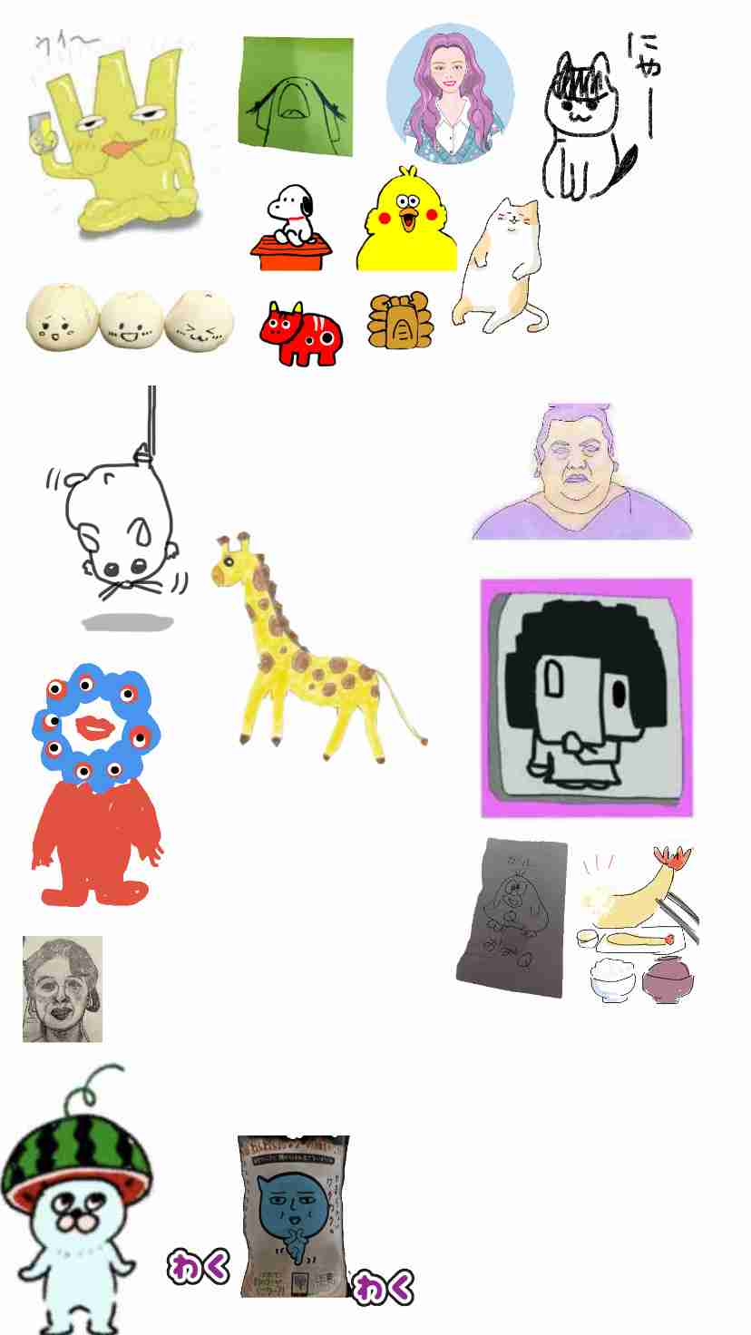 描いて保存してある絵を、シール帳みたいに気軽に貼っていきませんか?
