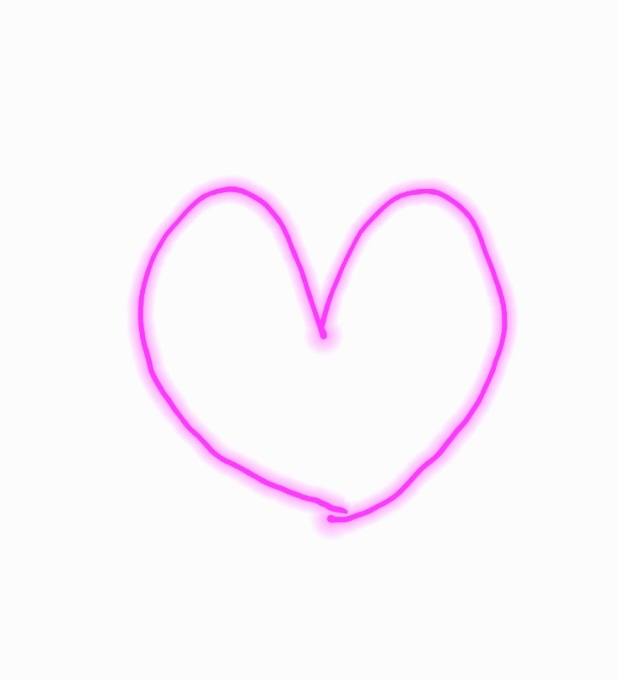 目を閉じてハートマークを上手く描ければいい事あるかもしれないトピ
