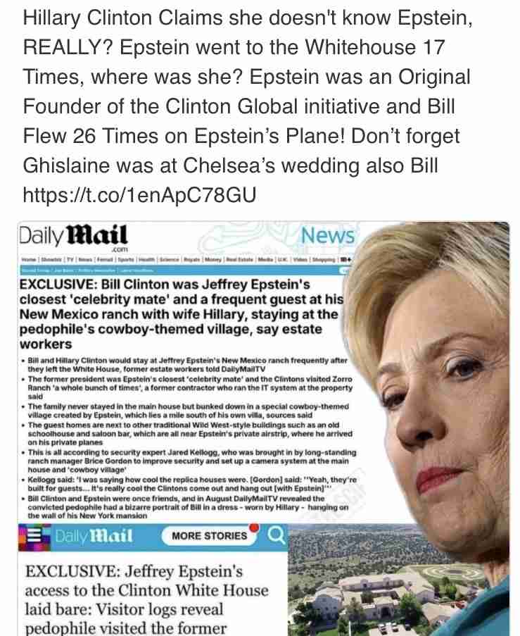 ヒラリー・クリントン氏、エプスタイン問題巡り「情報なし」　下院委で非公開証言