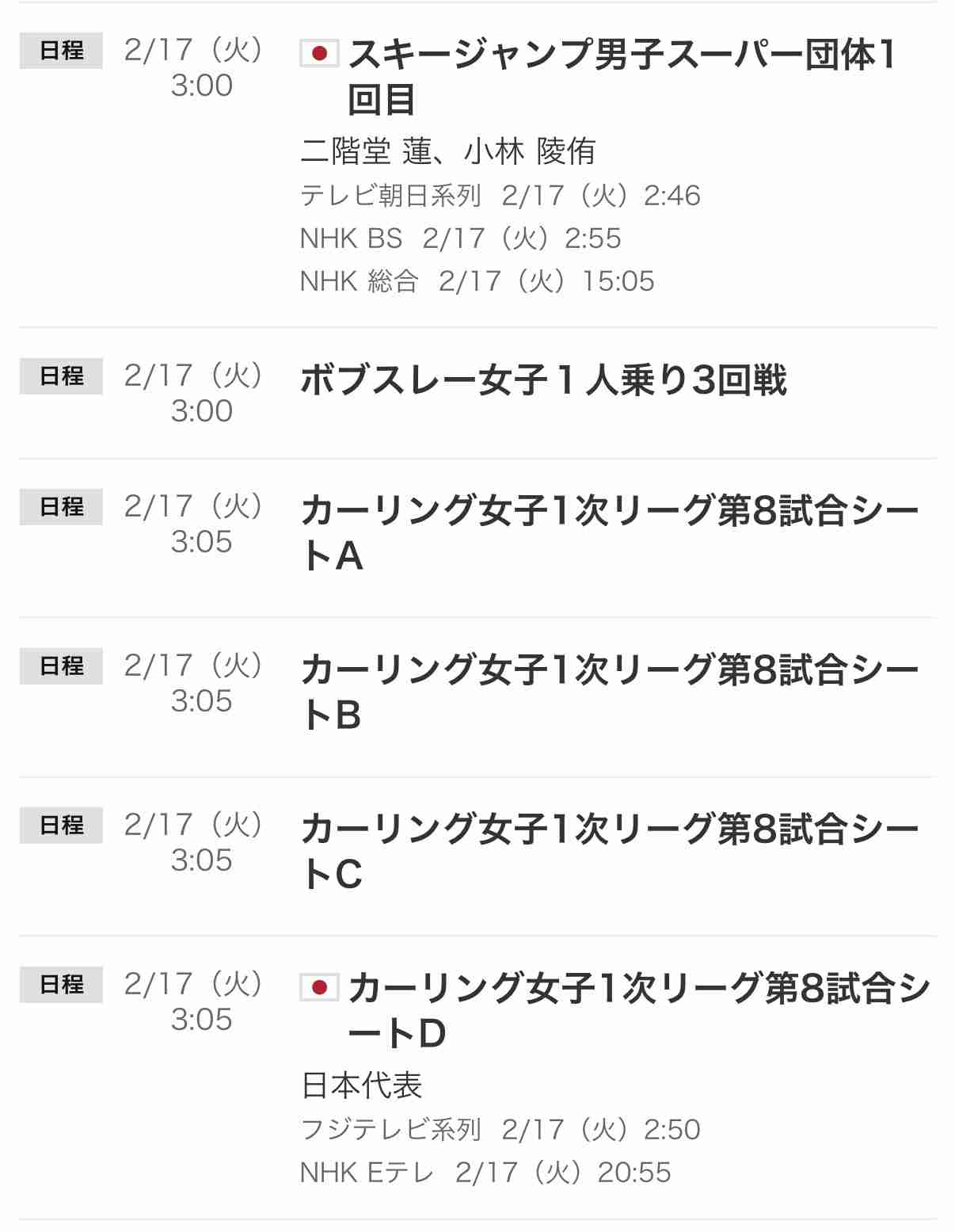 【実況・感想】ミラノ・コルティナ五輪 2月16日・17日