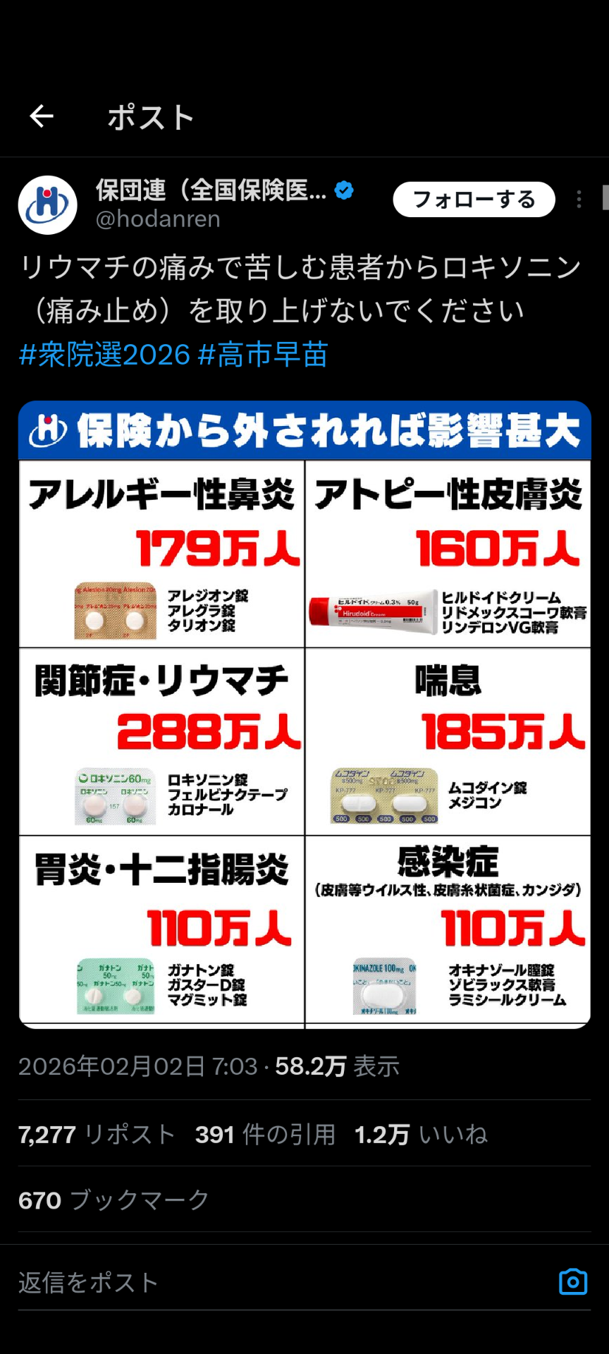 高市首相「逃げた」批判、一方で「病気を揶揄するのは恥ずべきこと」の声も　総裁選で「リウマチ→人工関節」説明