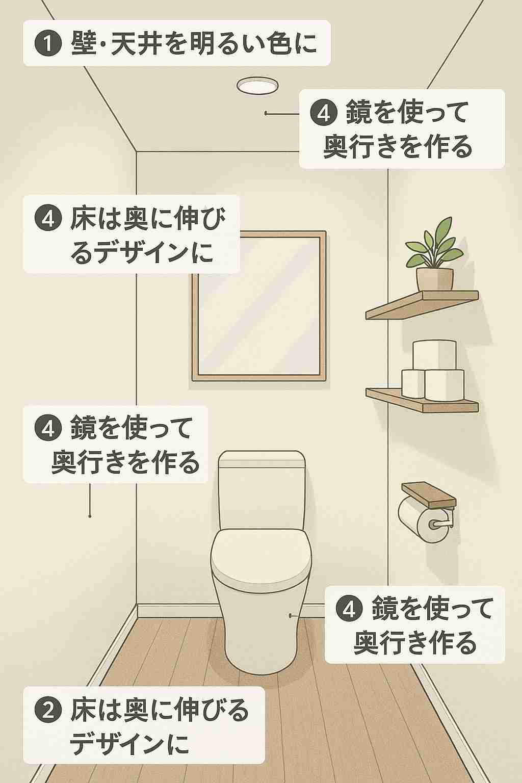狭いトイレの清潔感