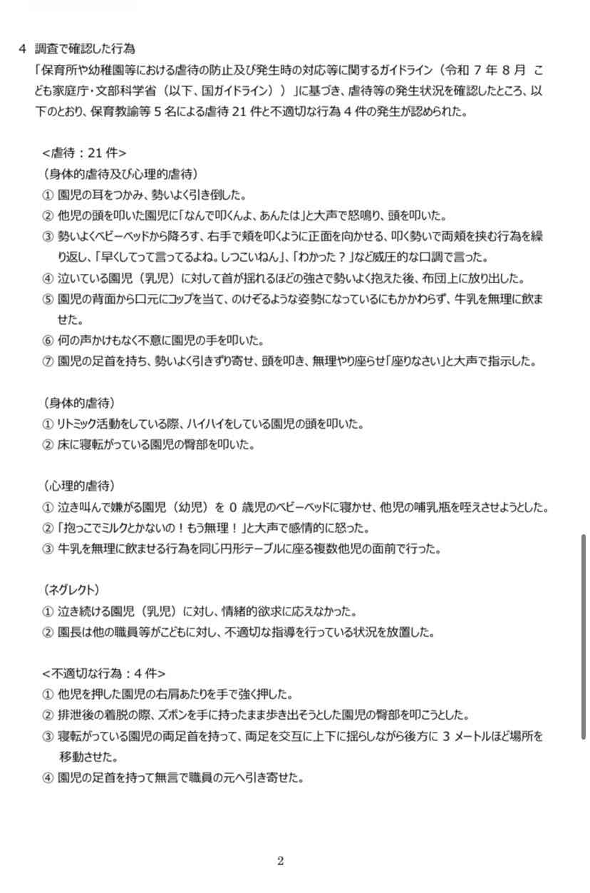 民間認定こども園で園児の耳つかみ引き倒すなどの行為　虐待事案と認定し行政指導　大阪・堺市