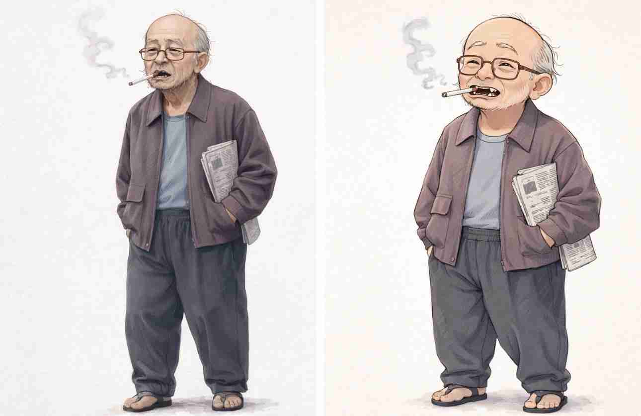 今期のユニクロの最高難度コーデ…木を見て森を見ずならぬ、森を見て木を見ず。モデル見て服を見ず→顔を隠してみるとその意味がわかる