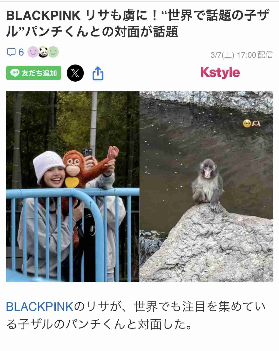 子ザルのパンチくん「（池に）落とされたのでは？」指摘受け市川動植物園が報告　「『落とした』と思われる個体を特定し必要な措置」