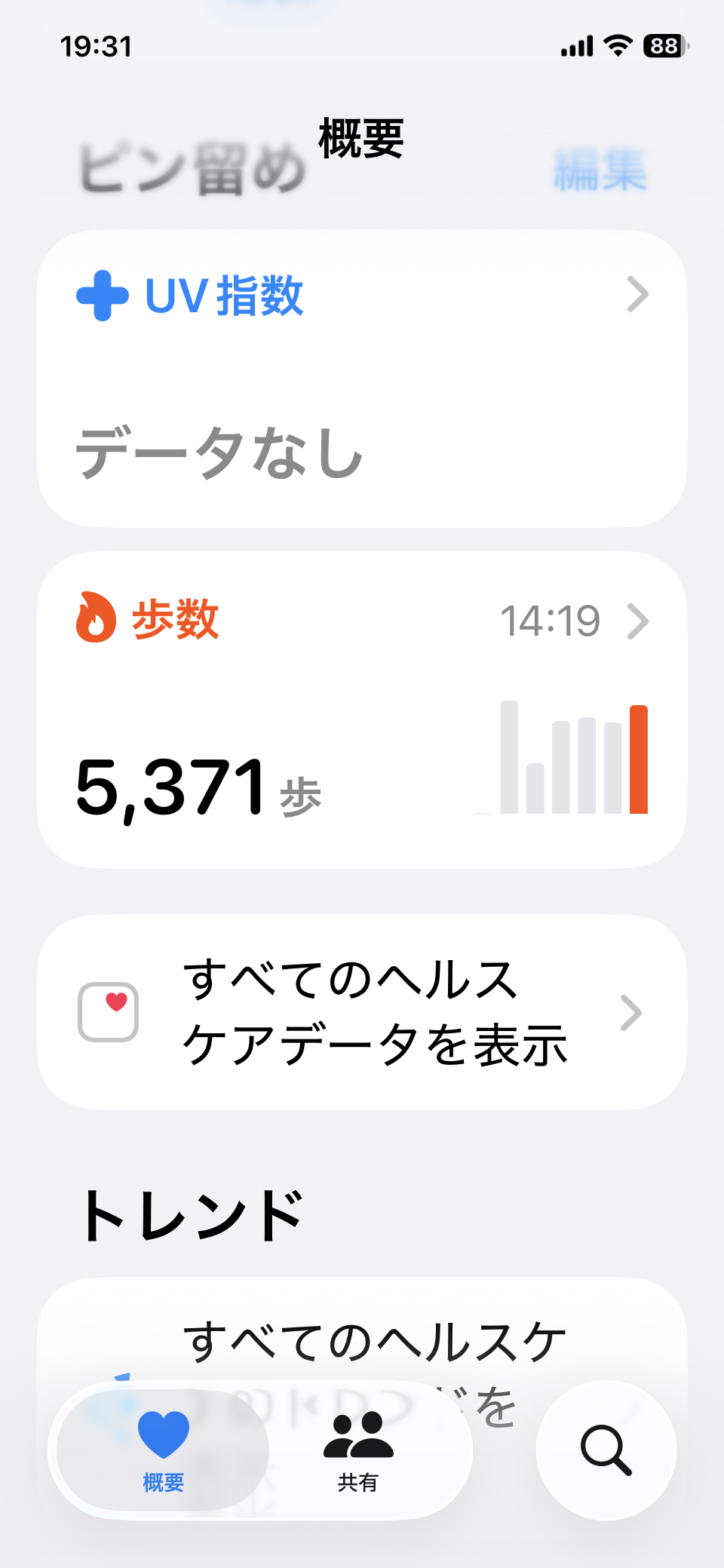 今日の歩数は?
