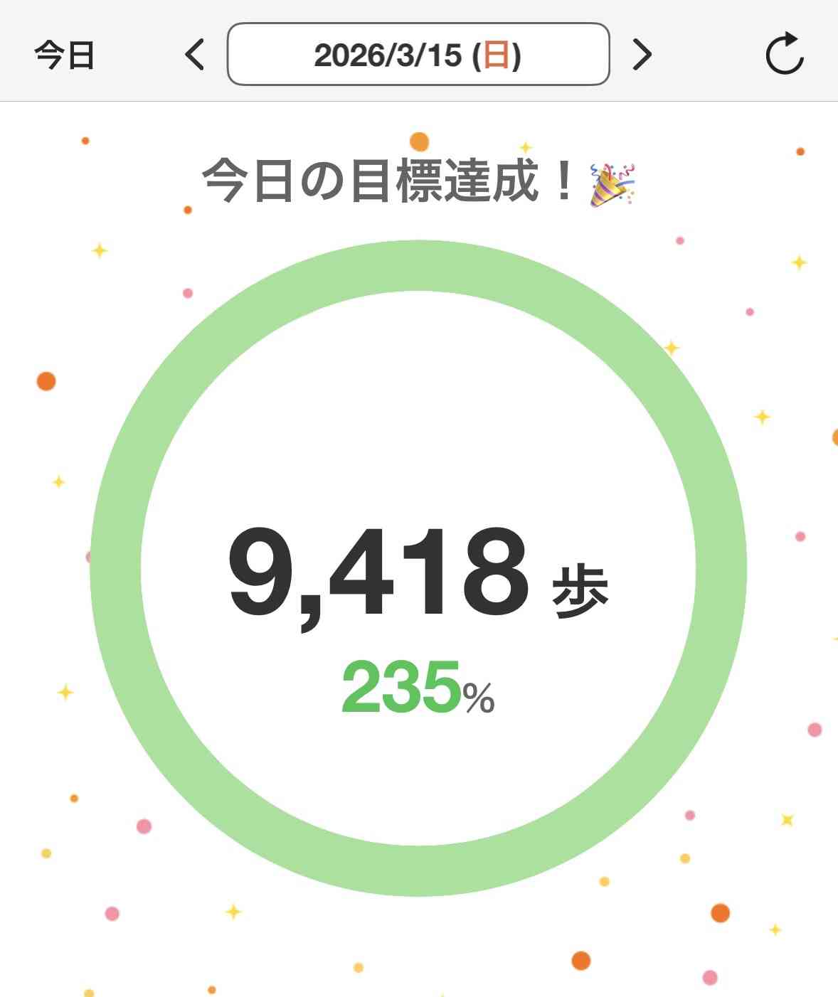 今日の歩数は?