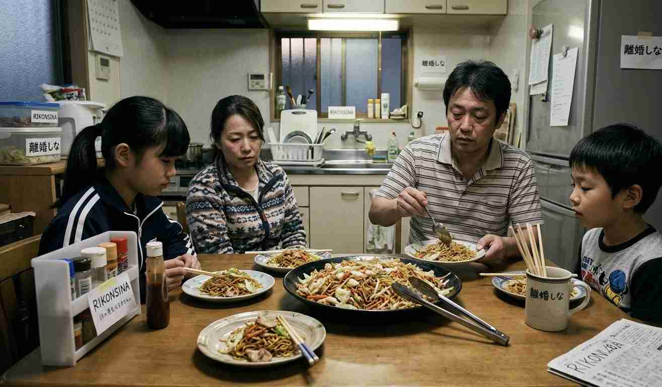 焼きそば3食入りを4人家族で使う時