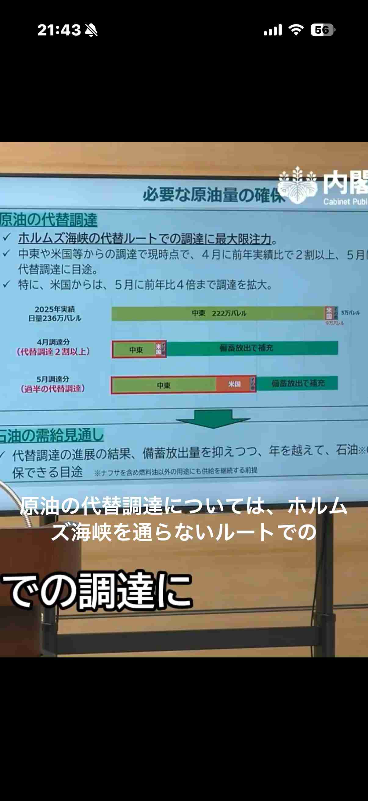 高市総理「石油、年を越えての供給確保にめどついた」 代替調達の進展で 中東情勢めぐるエネルギー安定供給で前進