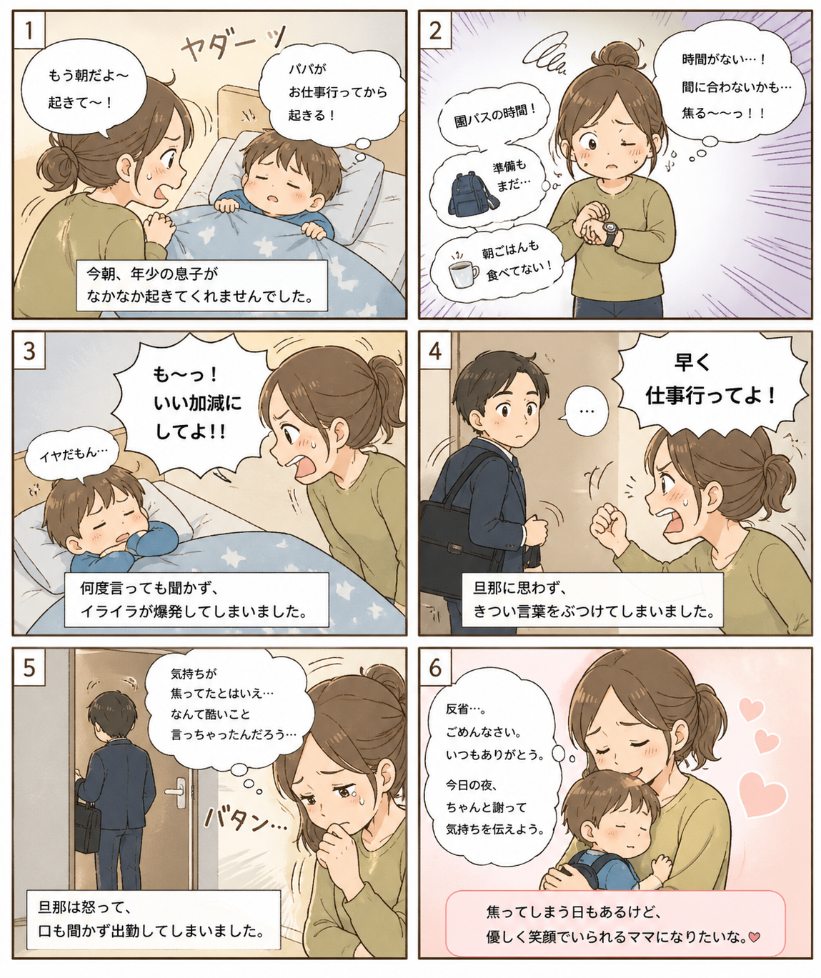 「早く仕事行って」と言ってしまった