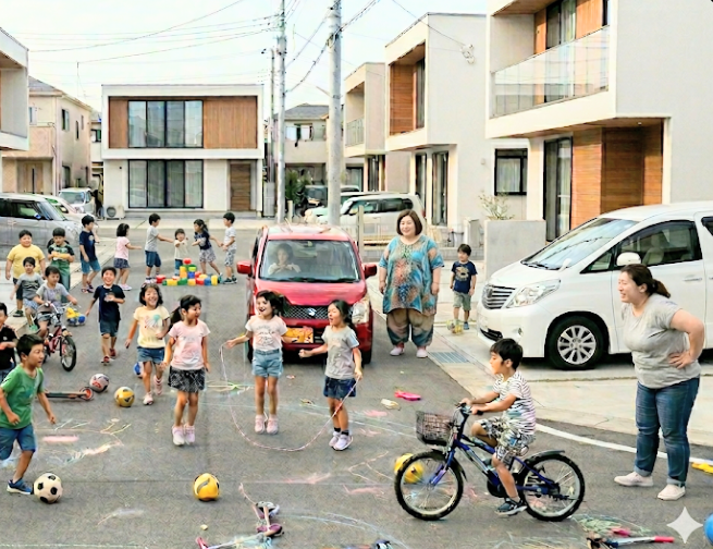 近所の子供が庭に侵入してくる