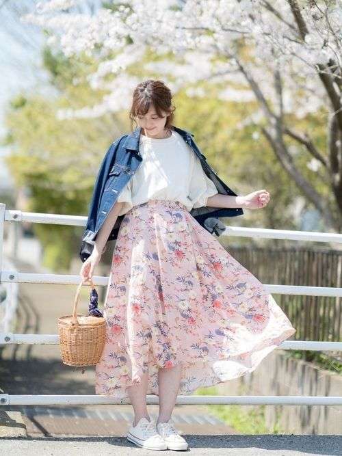 お花見デートのファッション🌸