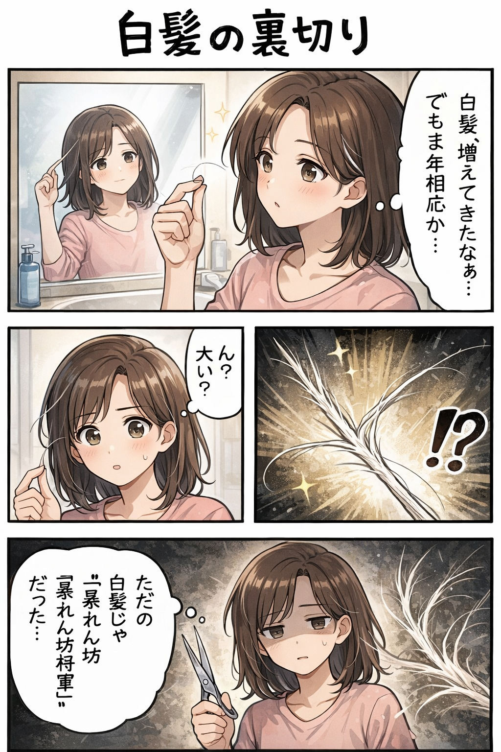 最近の出来事をAIで四コマ漫画にしてください