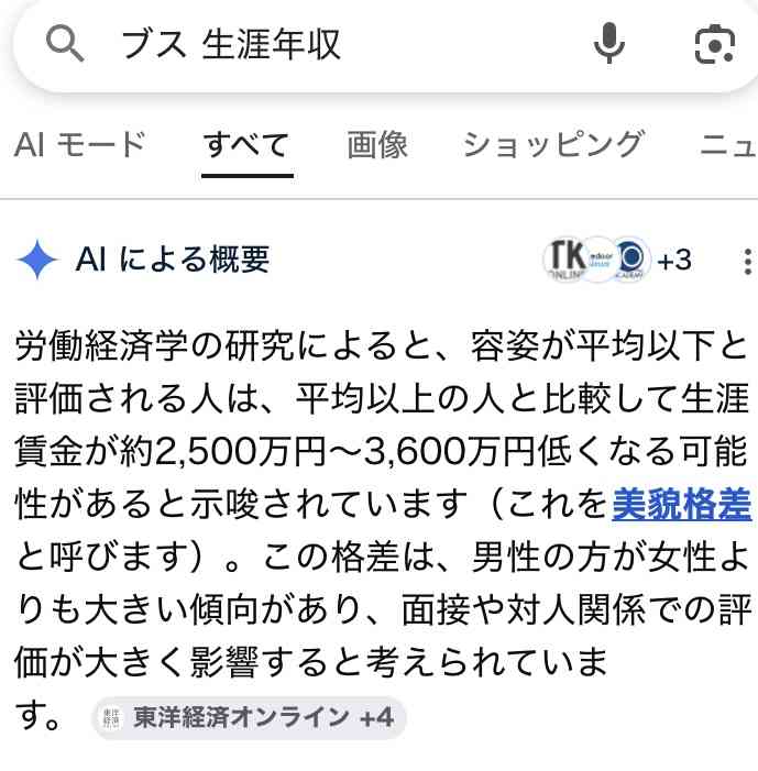 やっぱりブスは損だなって思った事