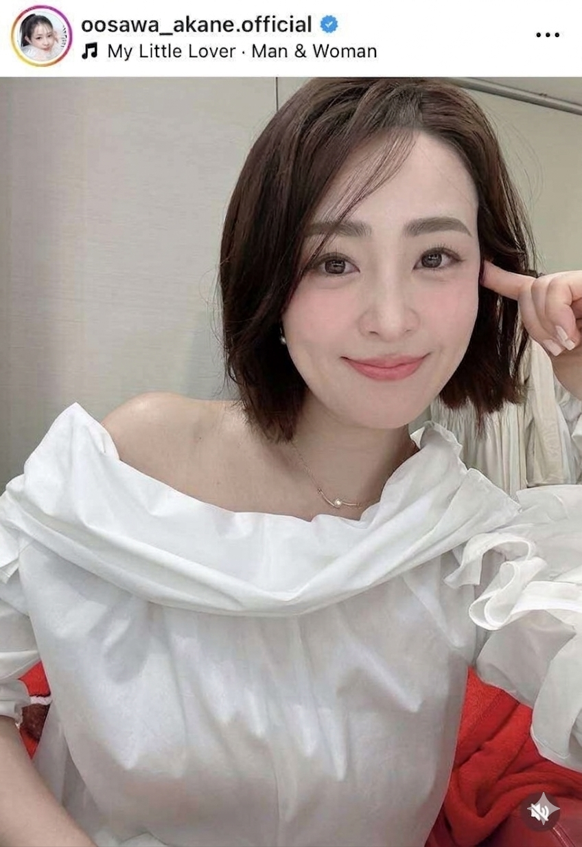 美人化が止まらない40歳・大沢あかね、肩出し大人の色気に「セクシーさにギブアップ」髪バッサリ激変姿も反響