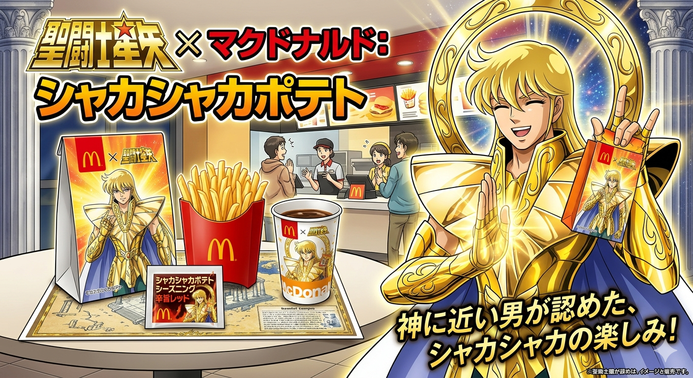 霜降り明星せいや、「聖闘士星矢」となりマクドナルド新CMで熱唱「ご当地マックにせいや!」
