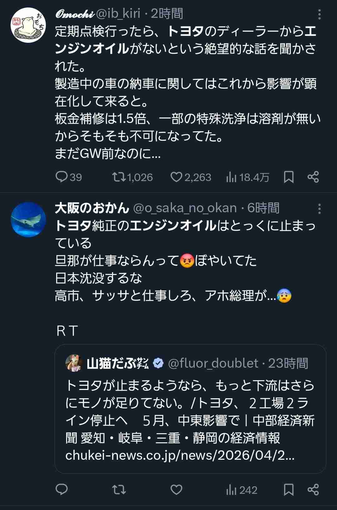 ナフサ不足
