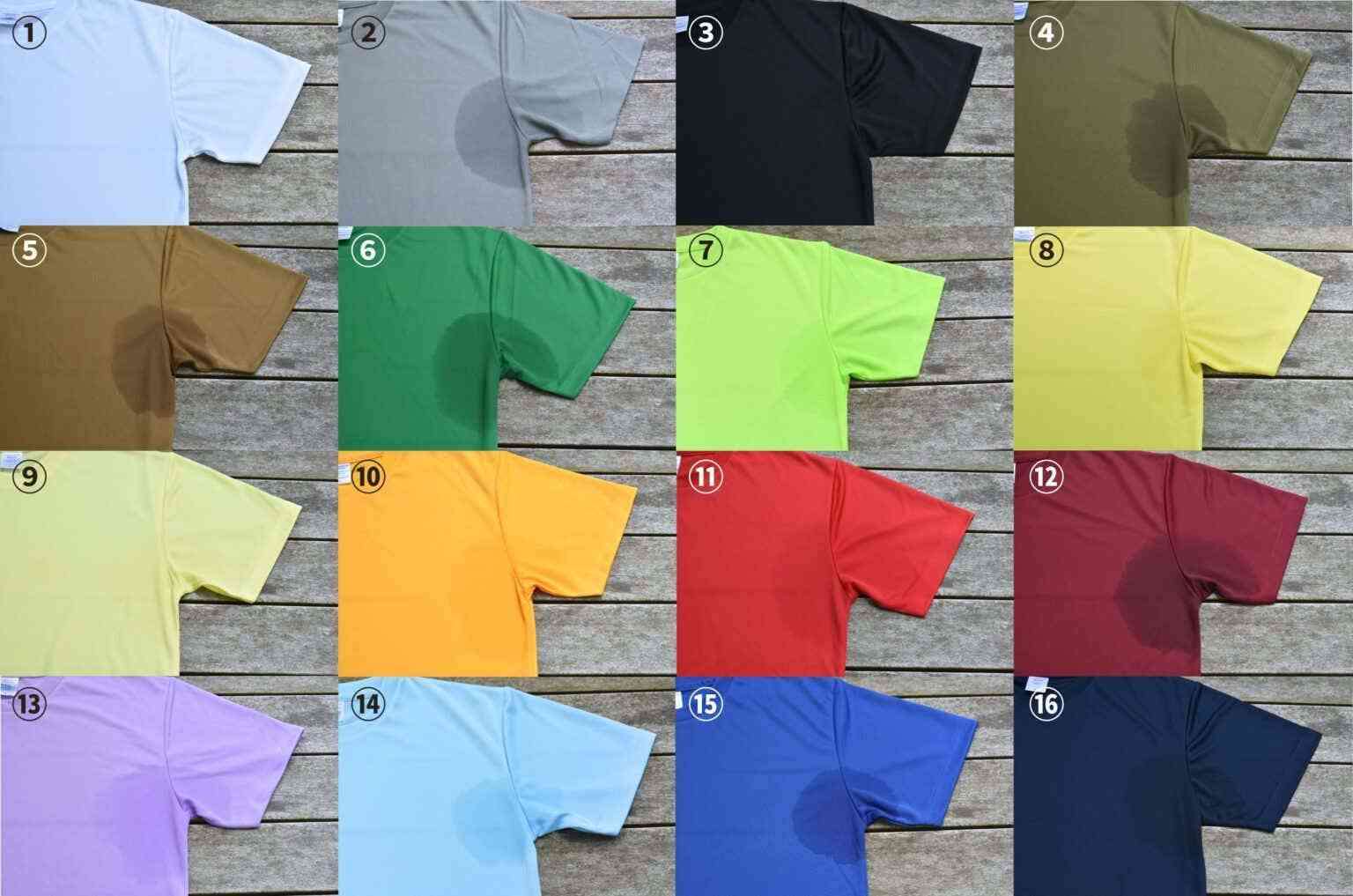 汗染み防止Tシャツ品評会