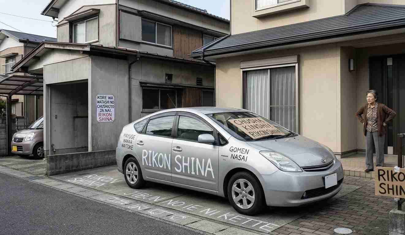 勝手に人の家の駐車場に車を停める隣人