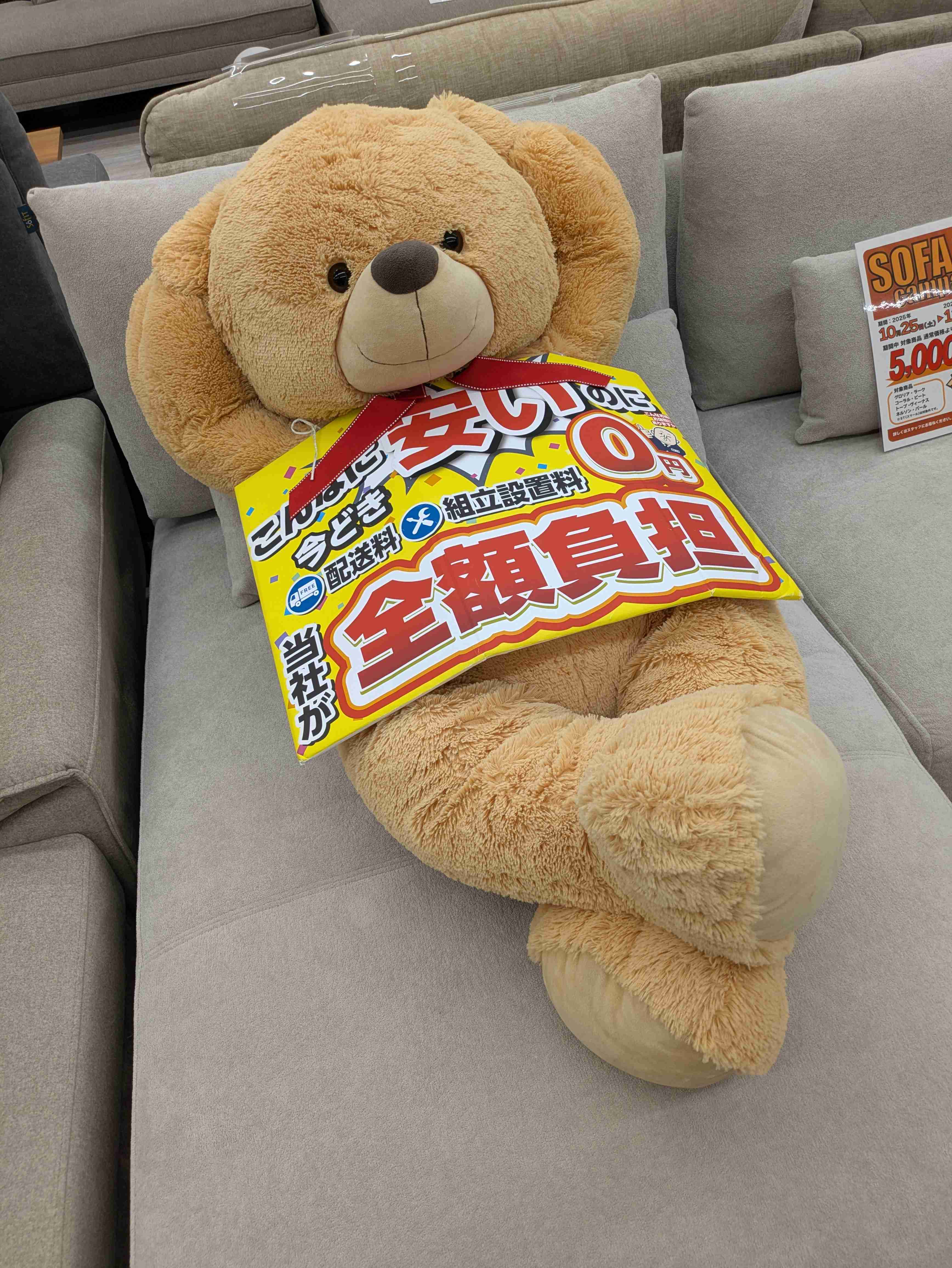 特大のぬいぐるみが見たい