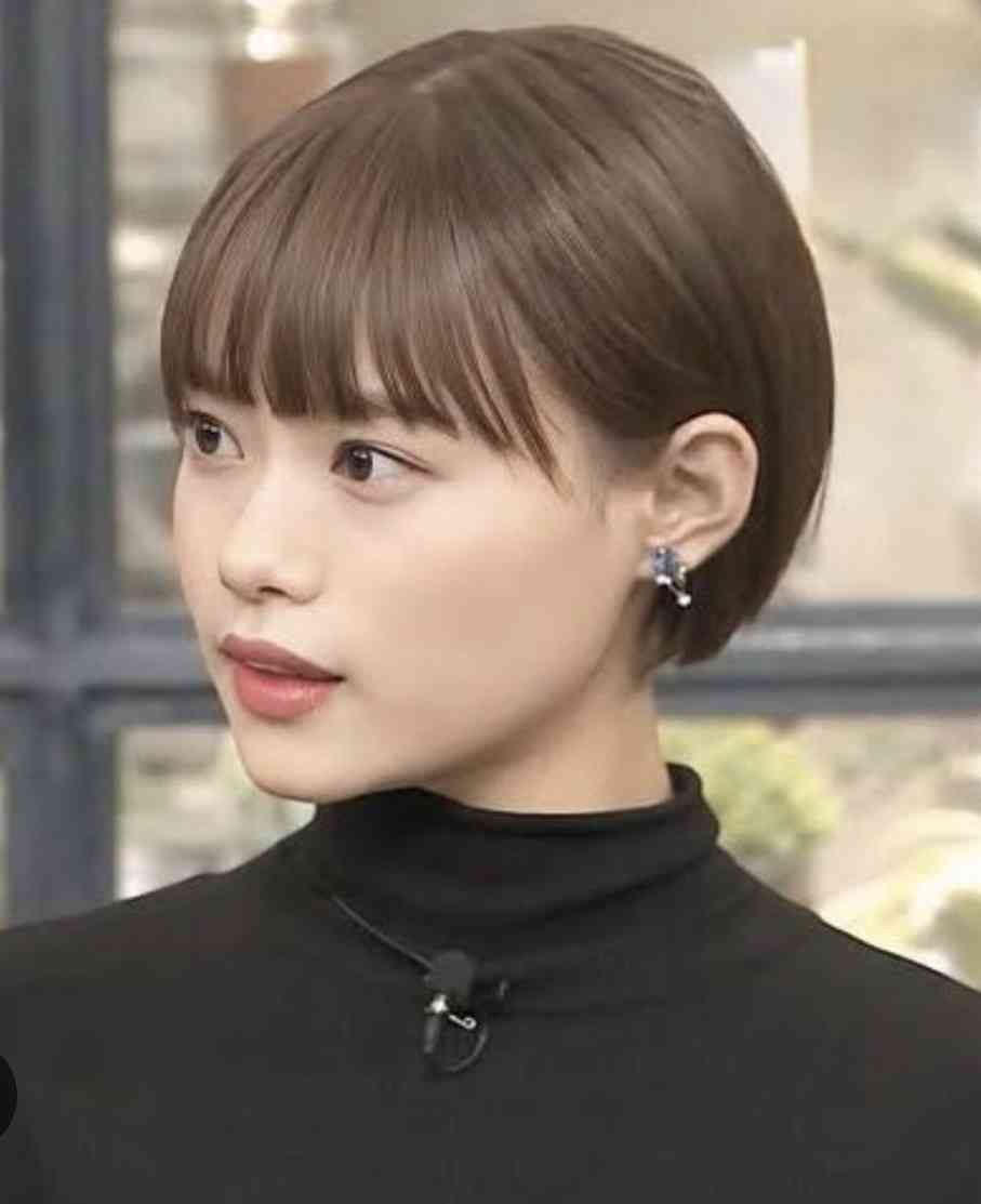 参考にしたい長めのショートボブ（杉咲花風）