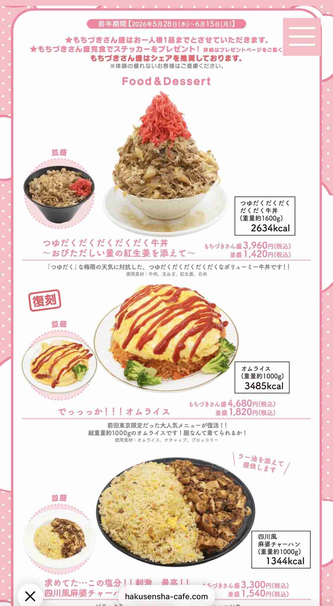 1日どれくらい食べますか？