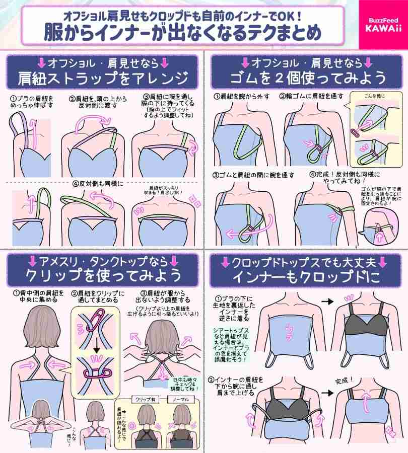 オフショル、シースルーの服を着る時の下着