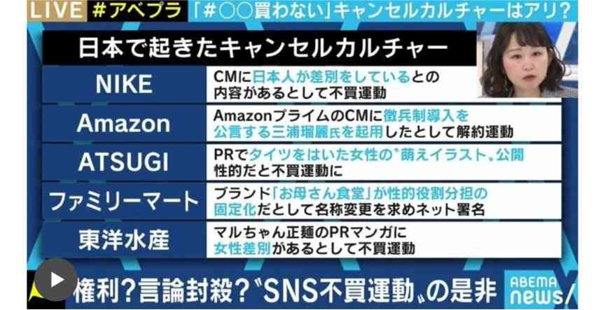 キャンセルカルチャー